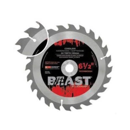 LACKMOND Beast Cordless Saw Blade, HATB, 612 Blade Dia, DM58 in, 0063 Kerf, 2500 rpm Maximum, App WCOMB612024